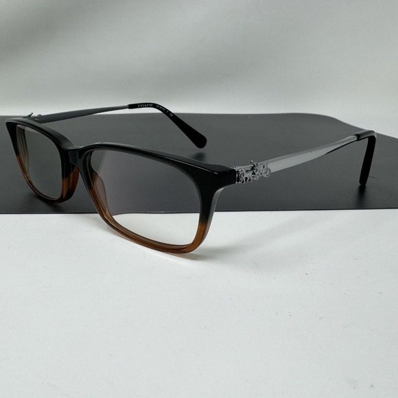 Coach Eyeglasses HC6110 5475 Black Amber Glitter Gradient, Size 52-16-140 - Picture 1 of 11